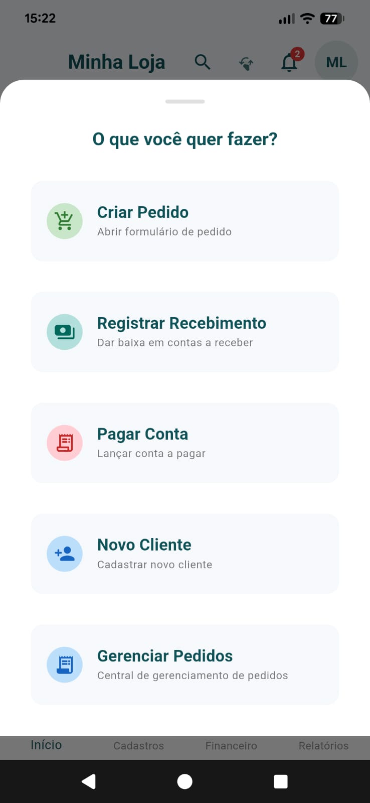 TALI App Menu